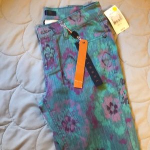 Tinsel ikat printed skinny jeans